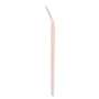 ColourPop Brow Brush makeup brush shaping brows with an angled spoolie head, featuring a blush‑pink handle and white spiral bristles; studio product shot on a clean white background.