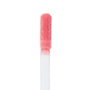 Doe-foot applicator loaded with Bubblegum Ultra Glossy Lip, a bubblegum-pink shade of ColourPop Ultra Glossy Lip, shown in a macro close-up with plush bristles saturated in high-shine gloss against a clean white background.
