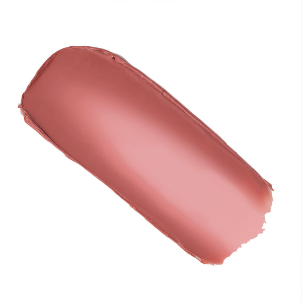 A-Lister ColourPop Cream Blush swatch swept diagonally on a white background, showing a rosy nude mauve shade with a smooth, dewy, blendable finish and softly feathered edges, highlighting pigment and creamy texture for cheeks.